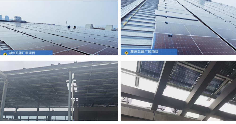 浙江湖州衛(wèi)藍(lán)光伏發(fā)電項目現(xiàn)場施工圖